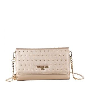 ADAIR PIN-DOT STUDDED CLUTCH WALLET